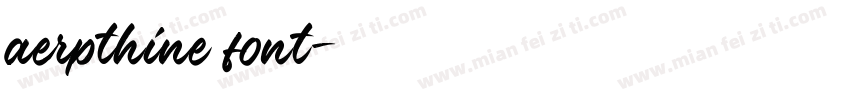 aerpthine font字体转换
